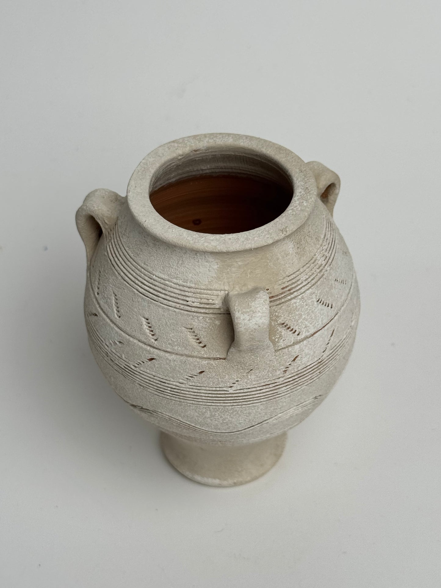 Up-Cycled | Small Tapered Pattern Handled Vase