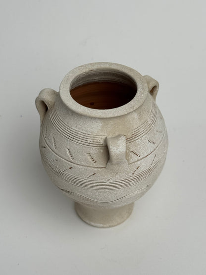 Up-Cycled | Small Tapered Pattern Handled Vase