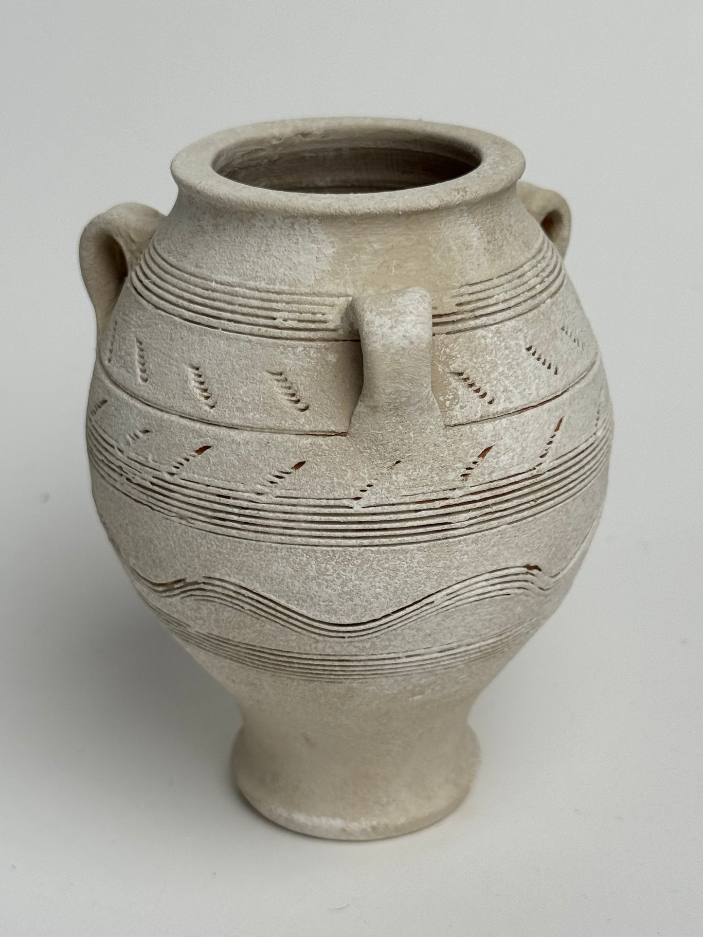Up-Cycled | Small Tapered Pattern Handled Vase