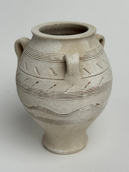 Up-Cycled | Small Tapered Pattern Handled Vase