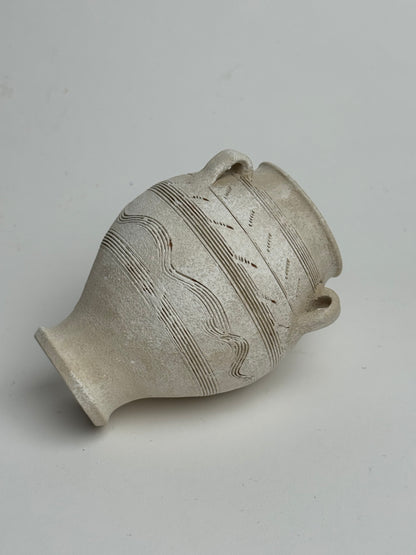 Up-Cycled | Small Tapered Pattern Handled Vase