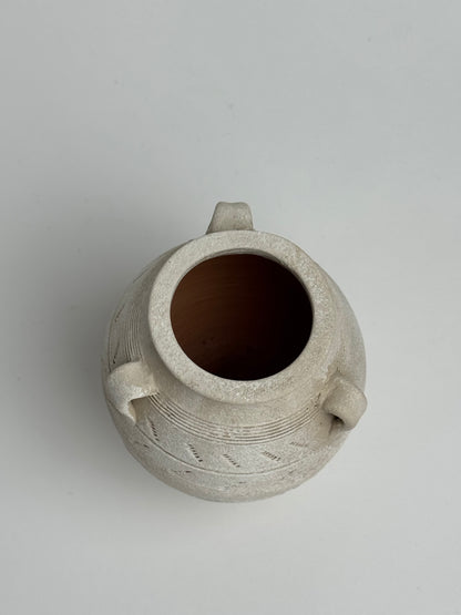 Up-Cycled | Small Tapered Pattern Handled Vase