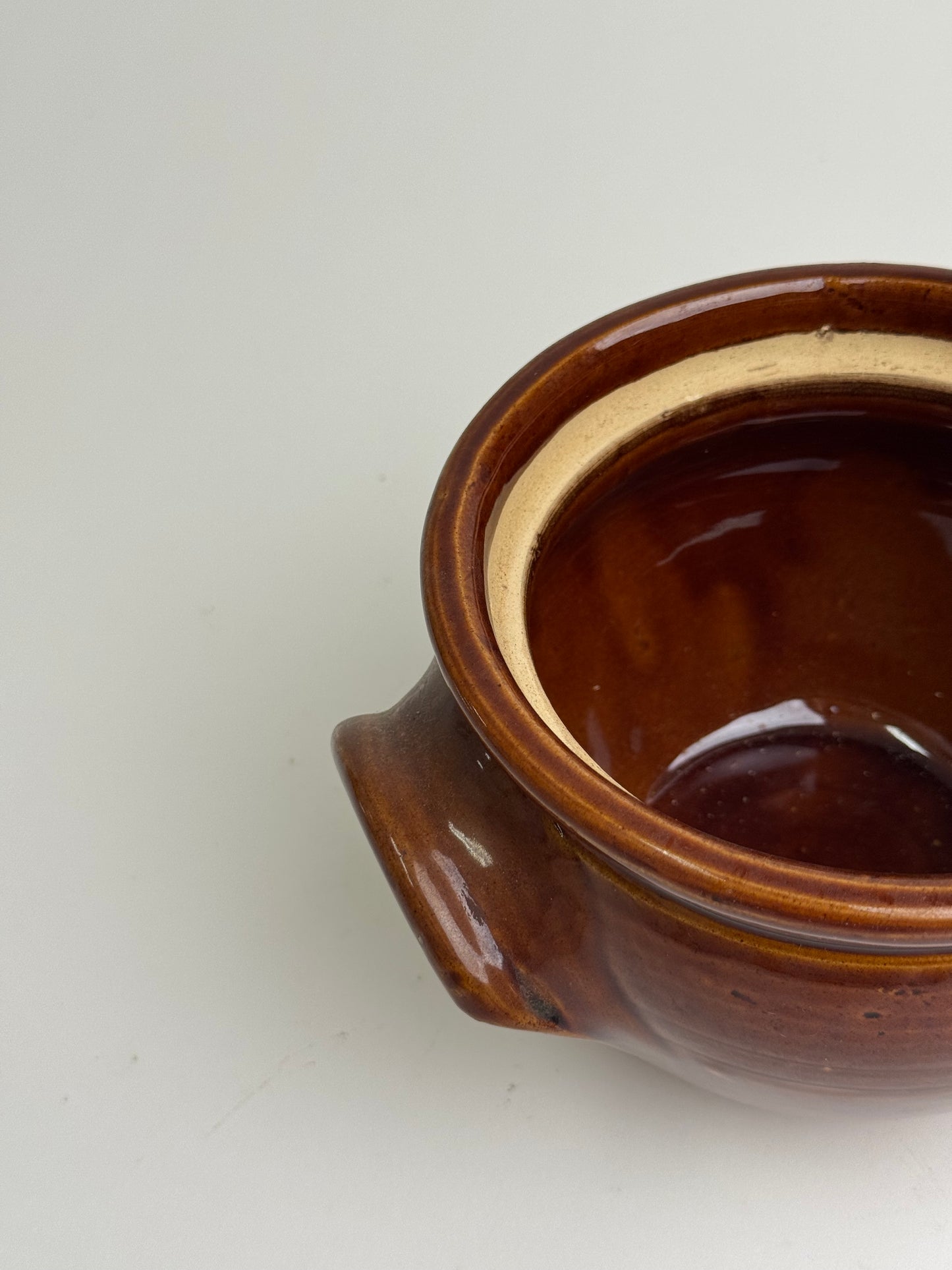 Vintage Brown Glazed Confit Pot