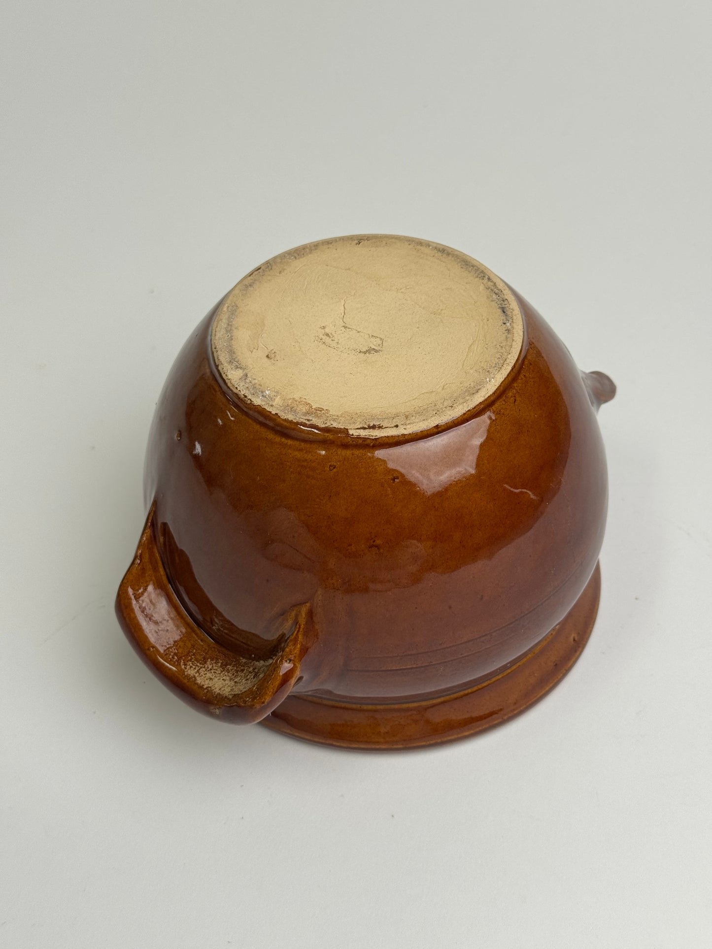 Vintage Brown Glazed Confit Pot
