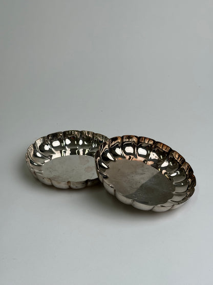 Vintage Silver Scalloped Dishes