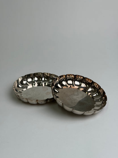 Vintage Silver Scalloped Dishes