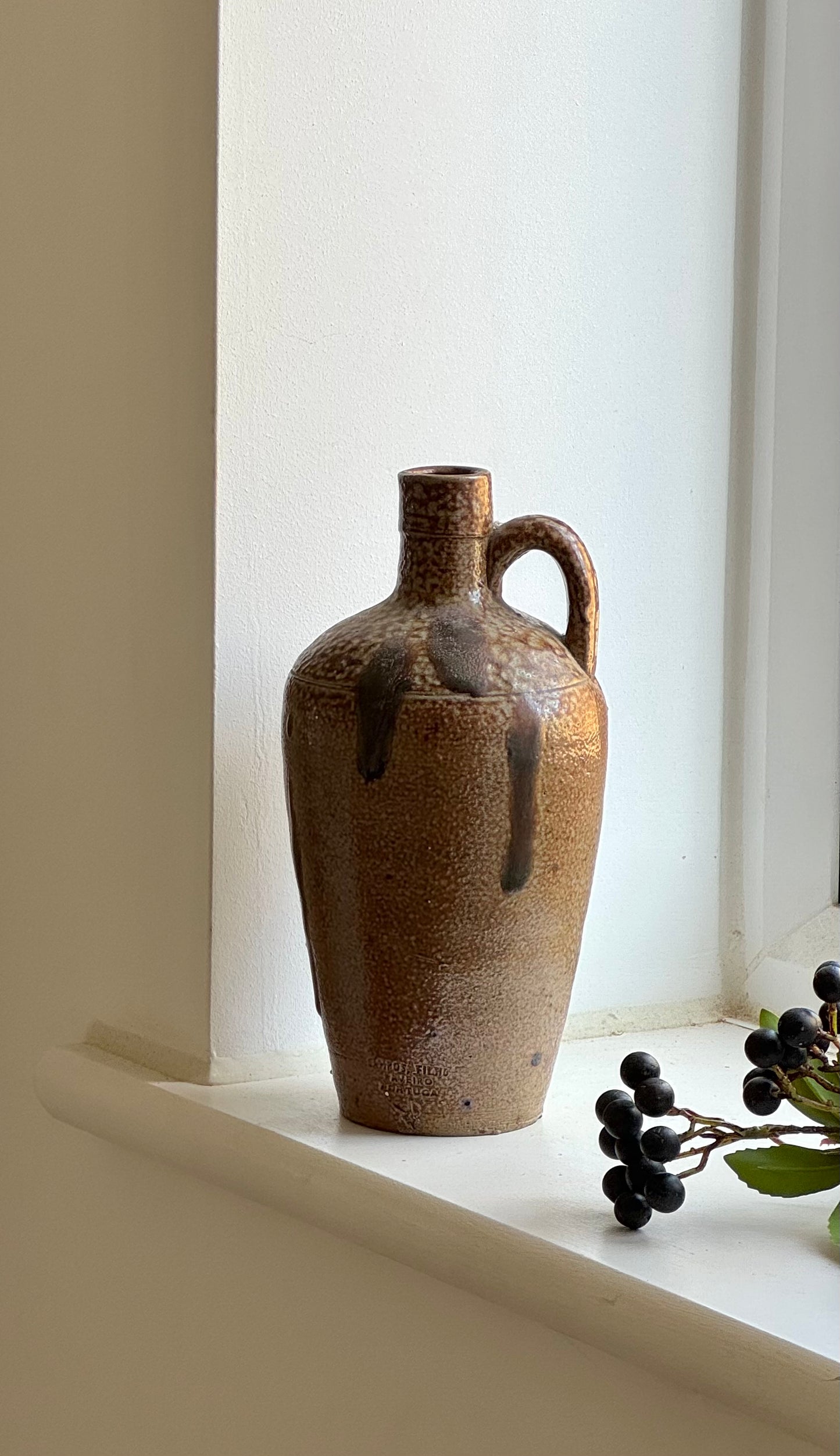 Vintage Portuguese Stoneware Jug