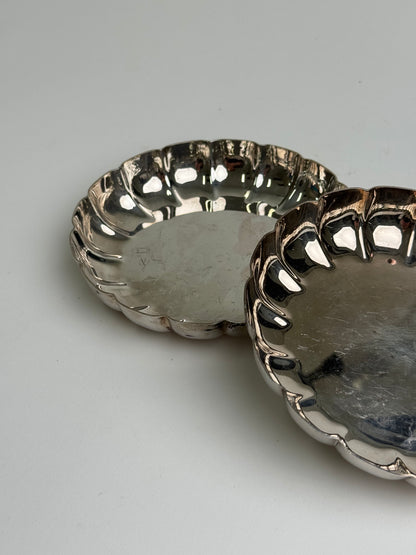 Vintage Silver Scalloped Dishes