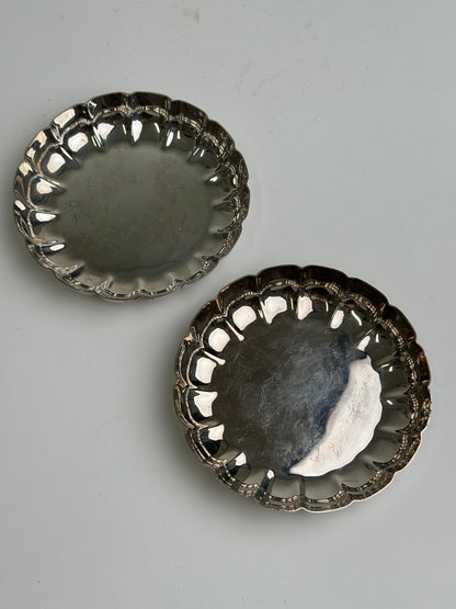 Vintage Silver Scalloped Dishes