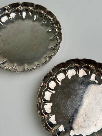 Vintage Silver Scalloped Dishes