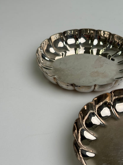 Vintage Silver Scalloped Dishes