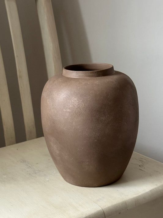 Up-cycled | WATERTIGHT Rich Brown Rounded Urn