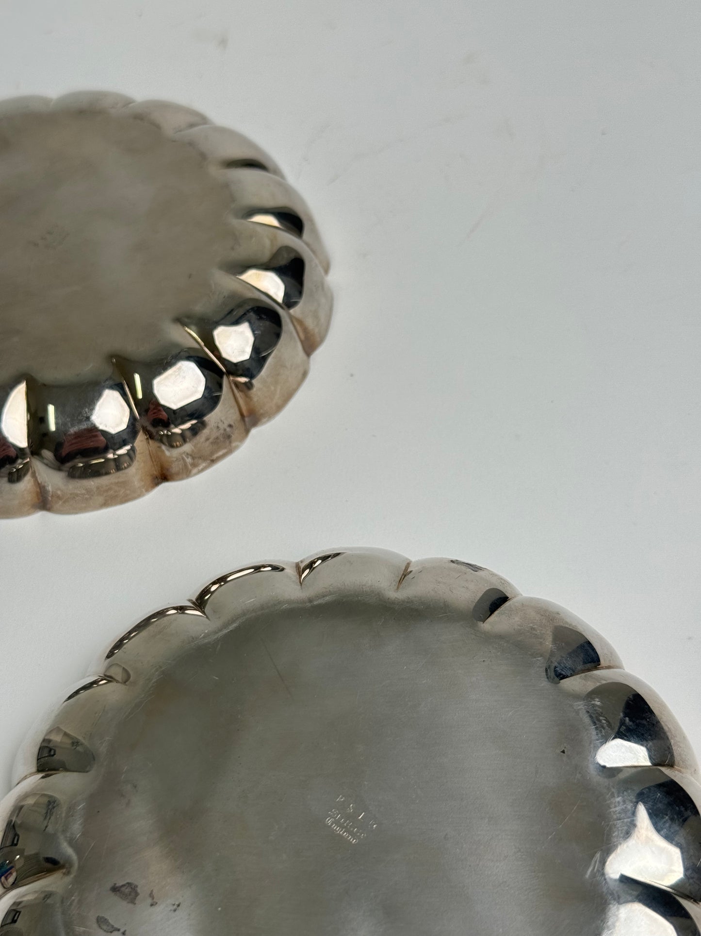 Vintage Silver Scalloped Dishes