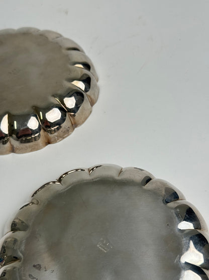 Vintage Silver Scalloped Dishes