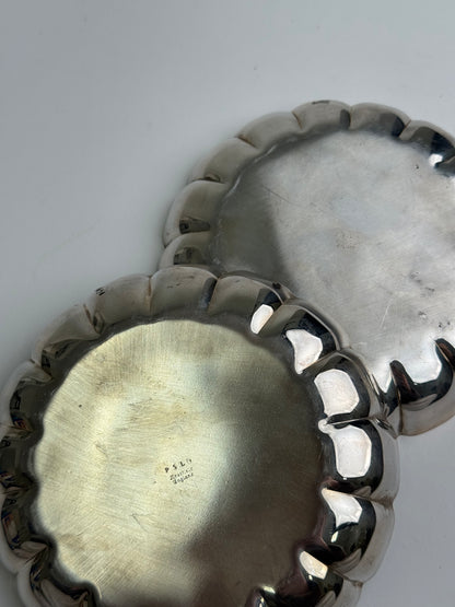 Vintage Silver Scalloped Dishes