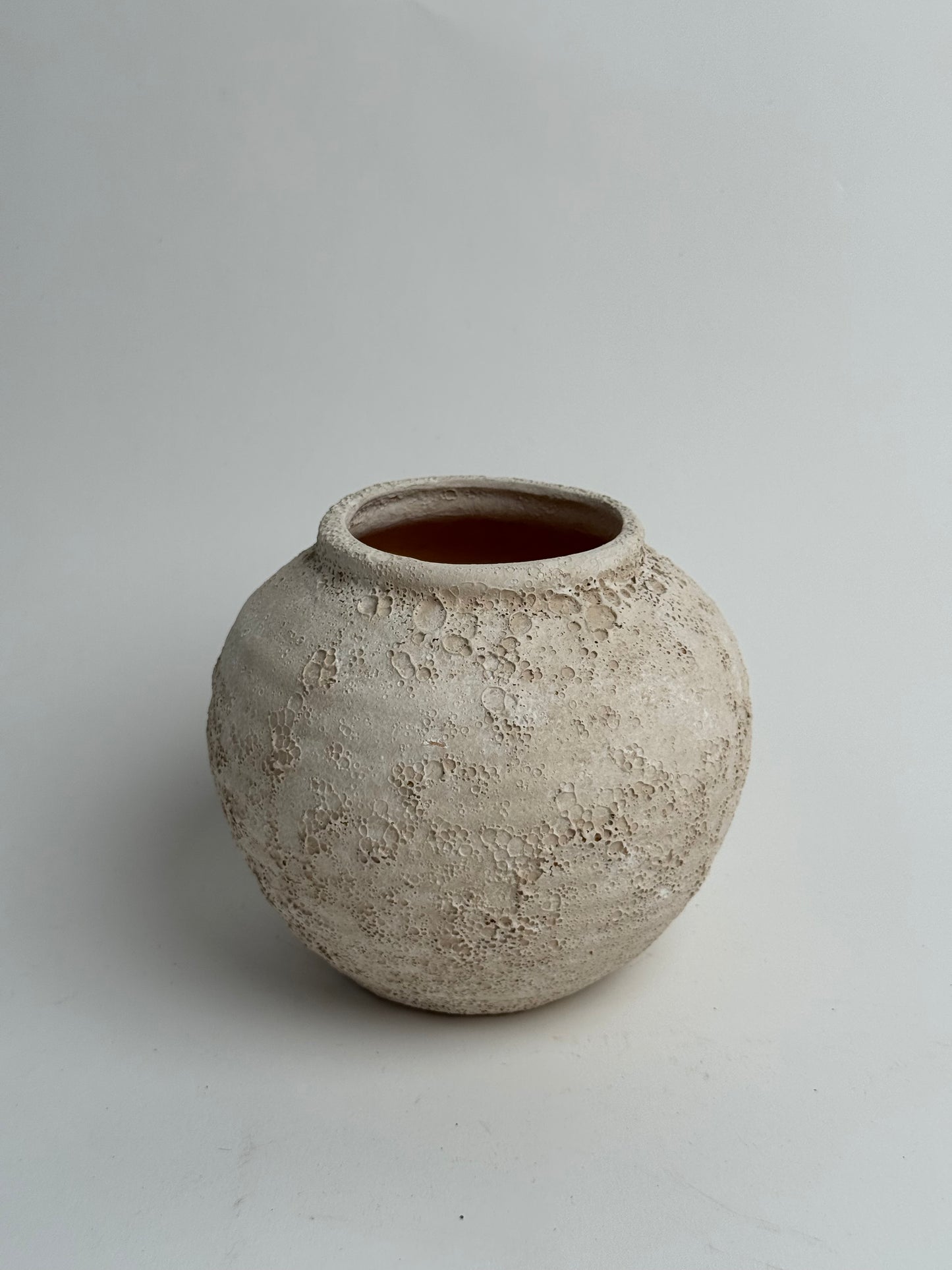 Up-Cycled | Neutral Beige Rounded Textured Vase
