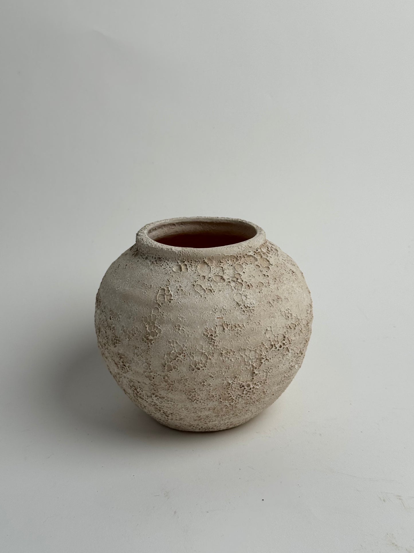 Up-Cycled | Neutral Beige Rounded Textured Vase