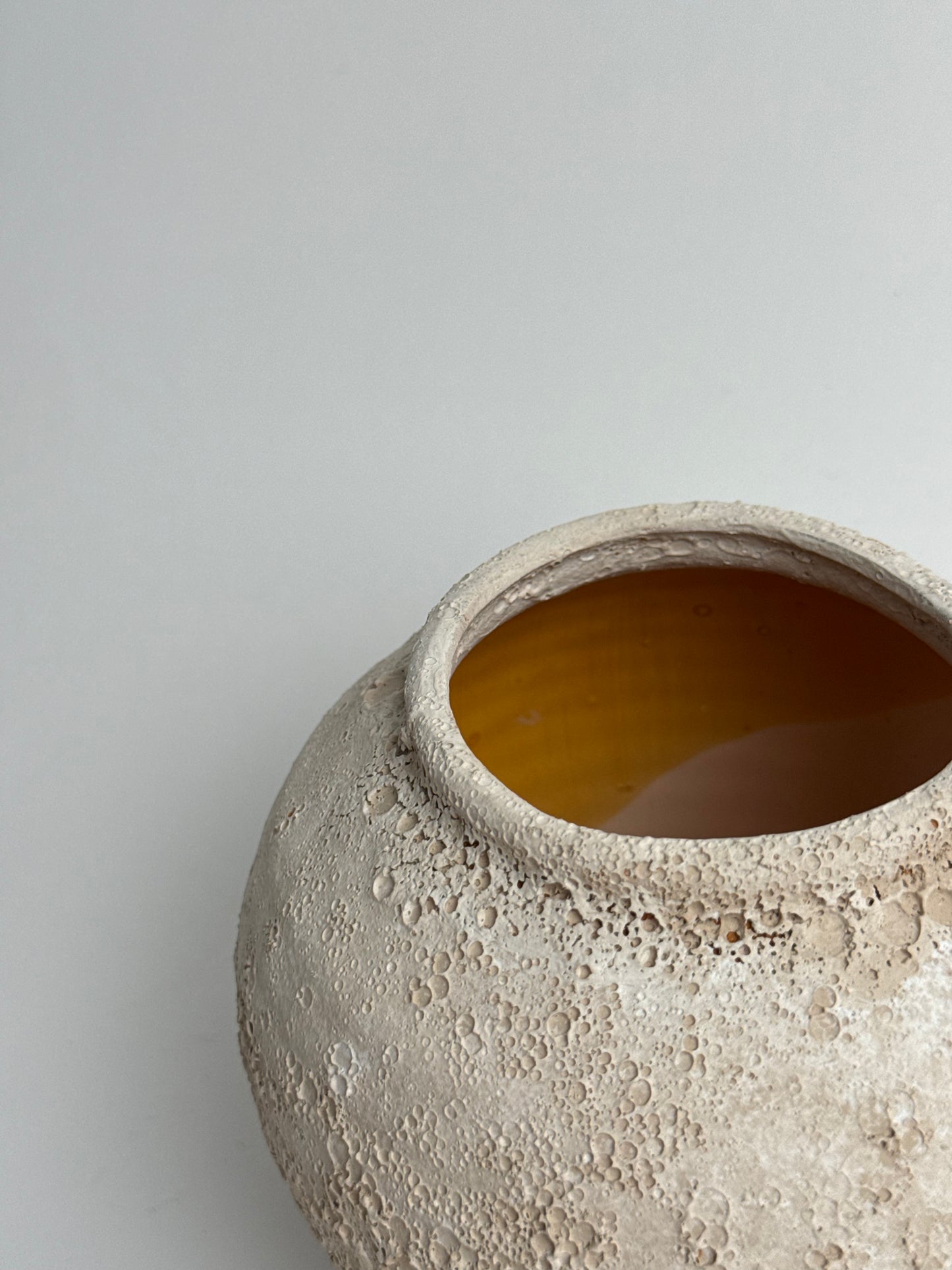 Up-Cycled | Neutral Beige Rounded Textured Vase