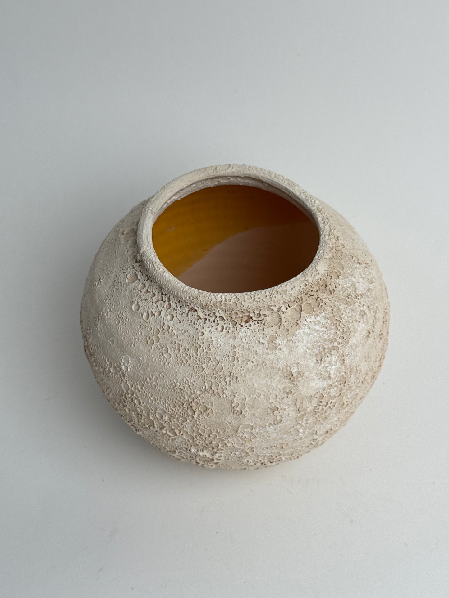 Up-Cycled | Neutral Beige Rounded Textured Vase