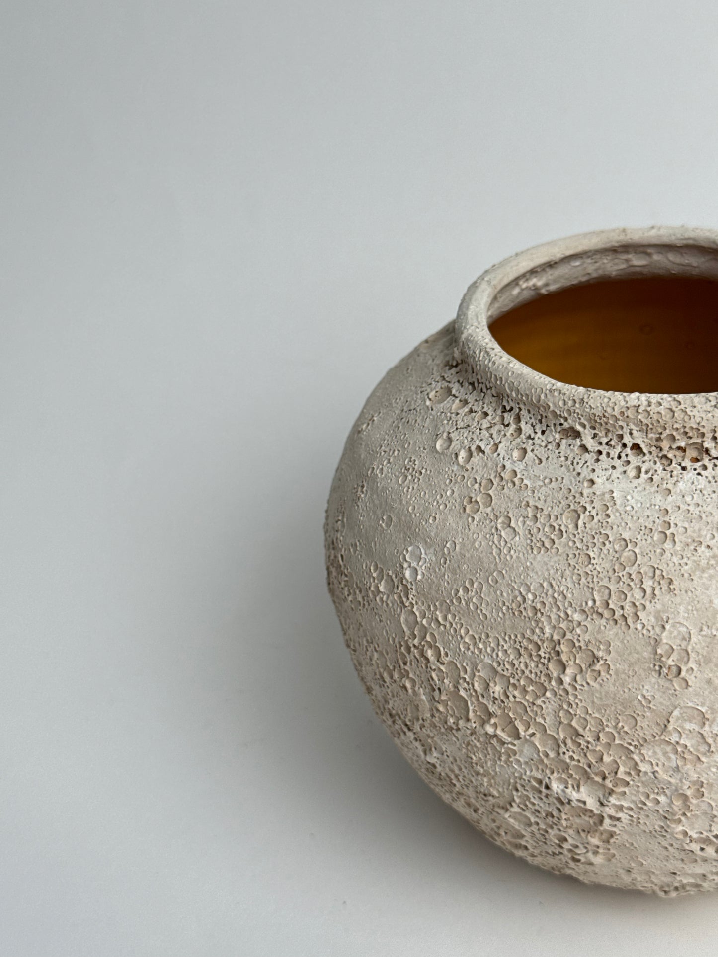 Up-Cycled | Neutral Beige Rounded Textured Vase