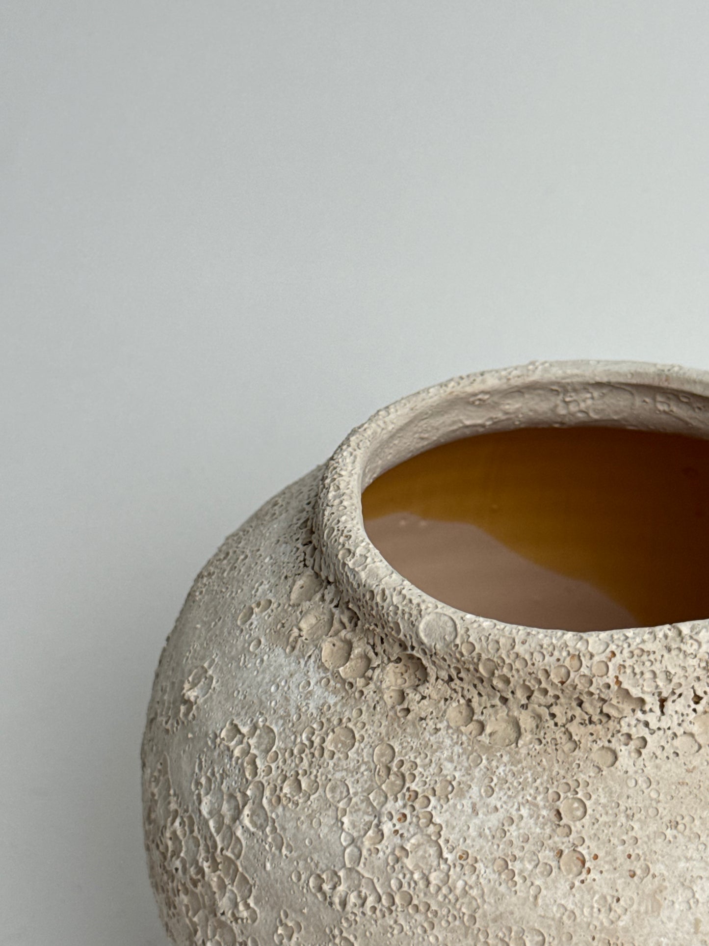 Up-Cycled | Neutral Beige Rounded Textured Vase