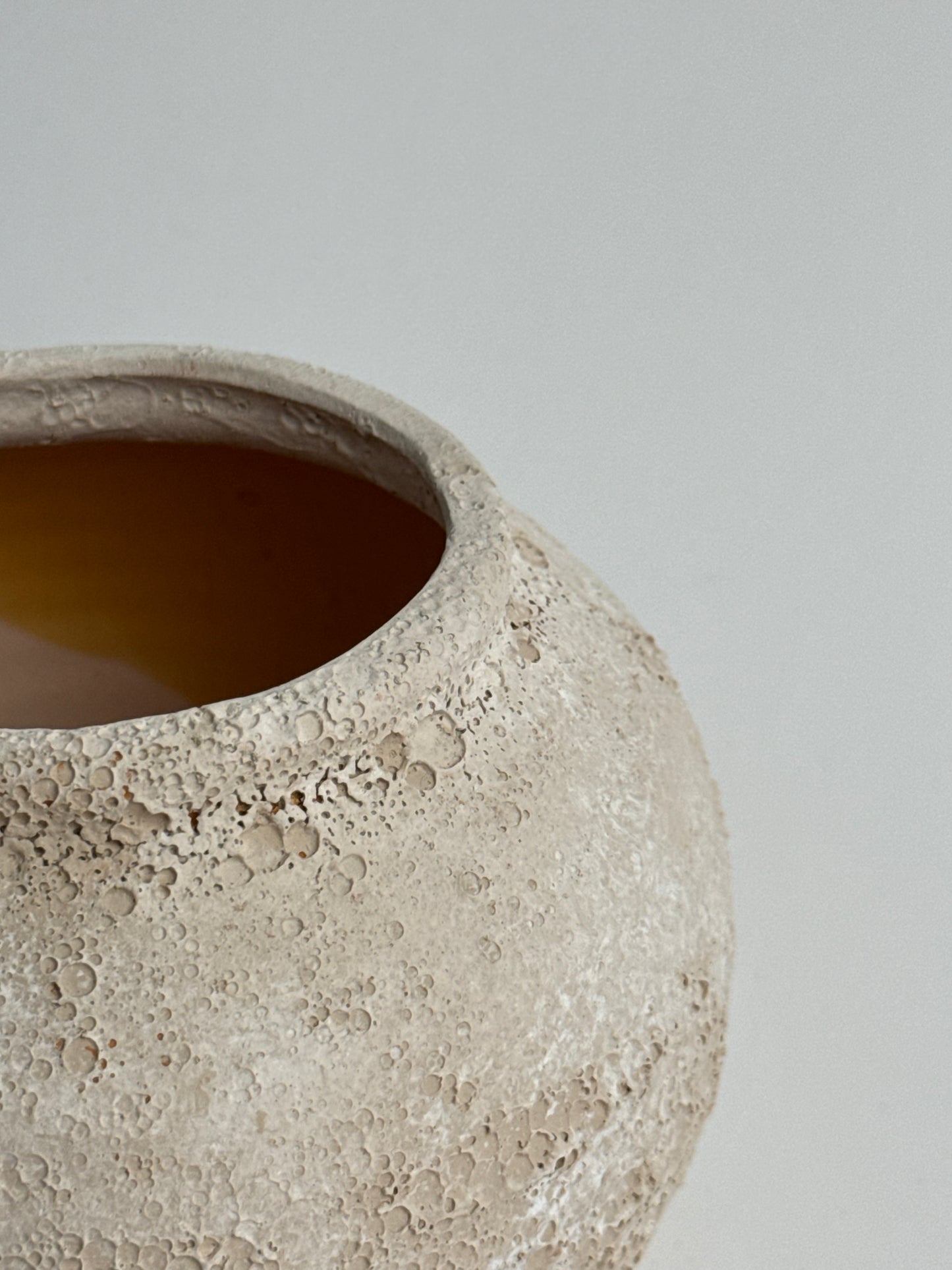 Up-Cycled | Neutral Beige Rounded Textured Vase