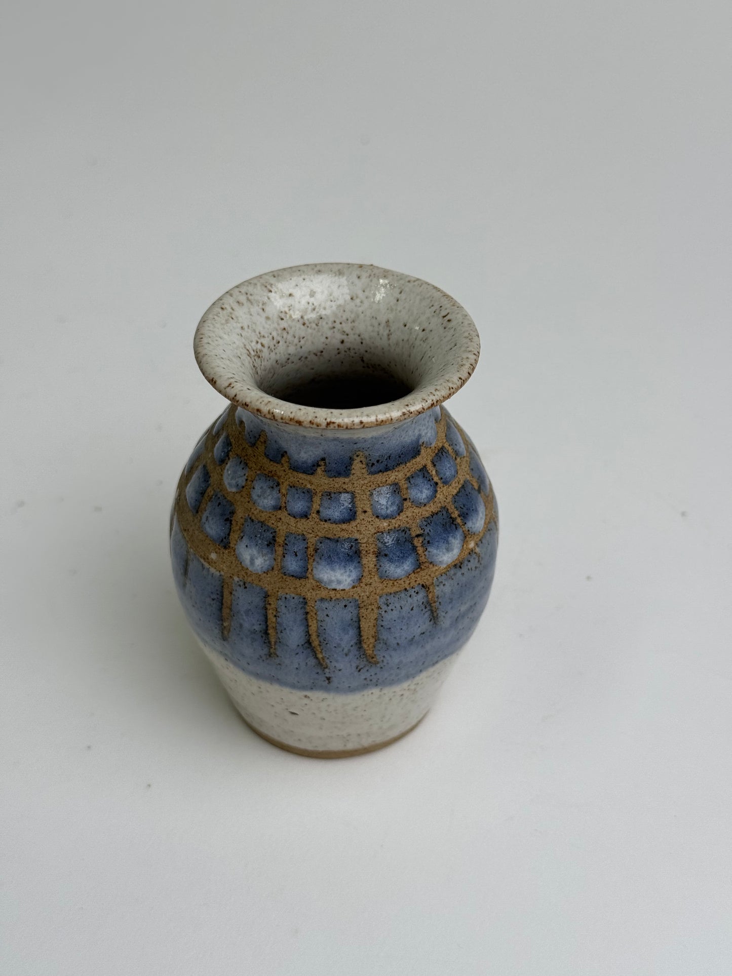 Small Pale Blue Studio Pottery Vase