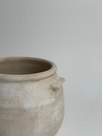 Up-Cycled | Neutral Beige Round Utility Style Pot