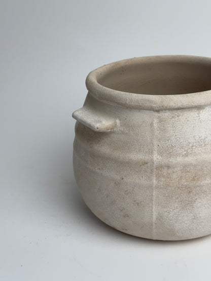 Up-Cycled | Neutral Beige Round Utility Style Pot