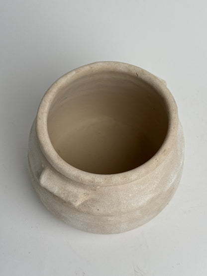 Up-Cycled | Neutral Beige Round Utility Style Pot