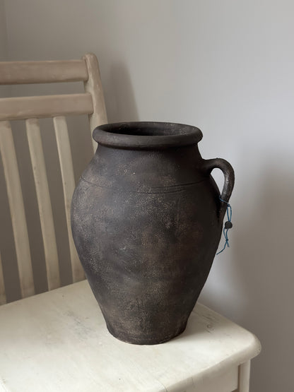 Up-Cycled | Large Aged Effect Earthy Handled Vessel