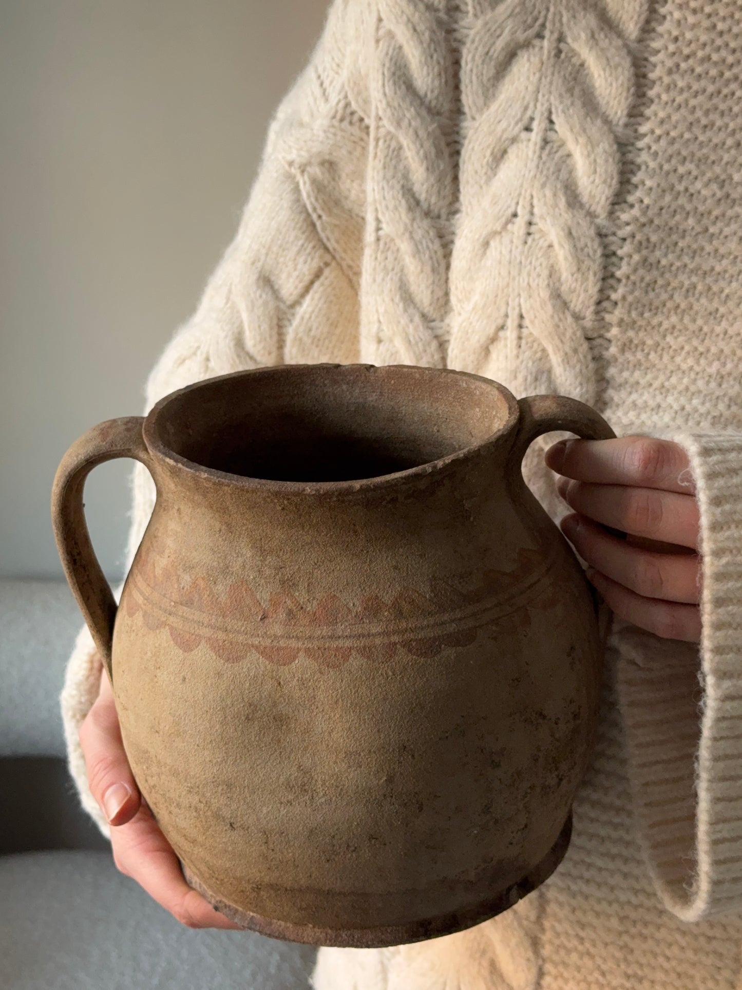 Vintage European Earthenware Storage Pot