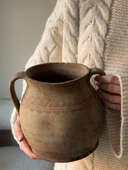 Vintage European Earthenware Storage Pot