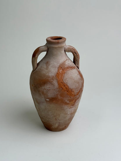 Egyptian Terracotta Twin Handle Vessel