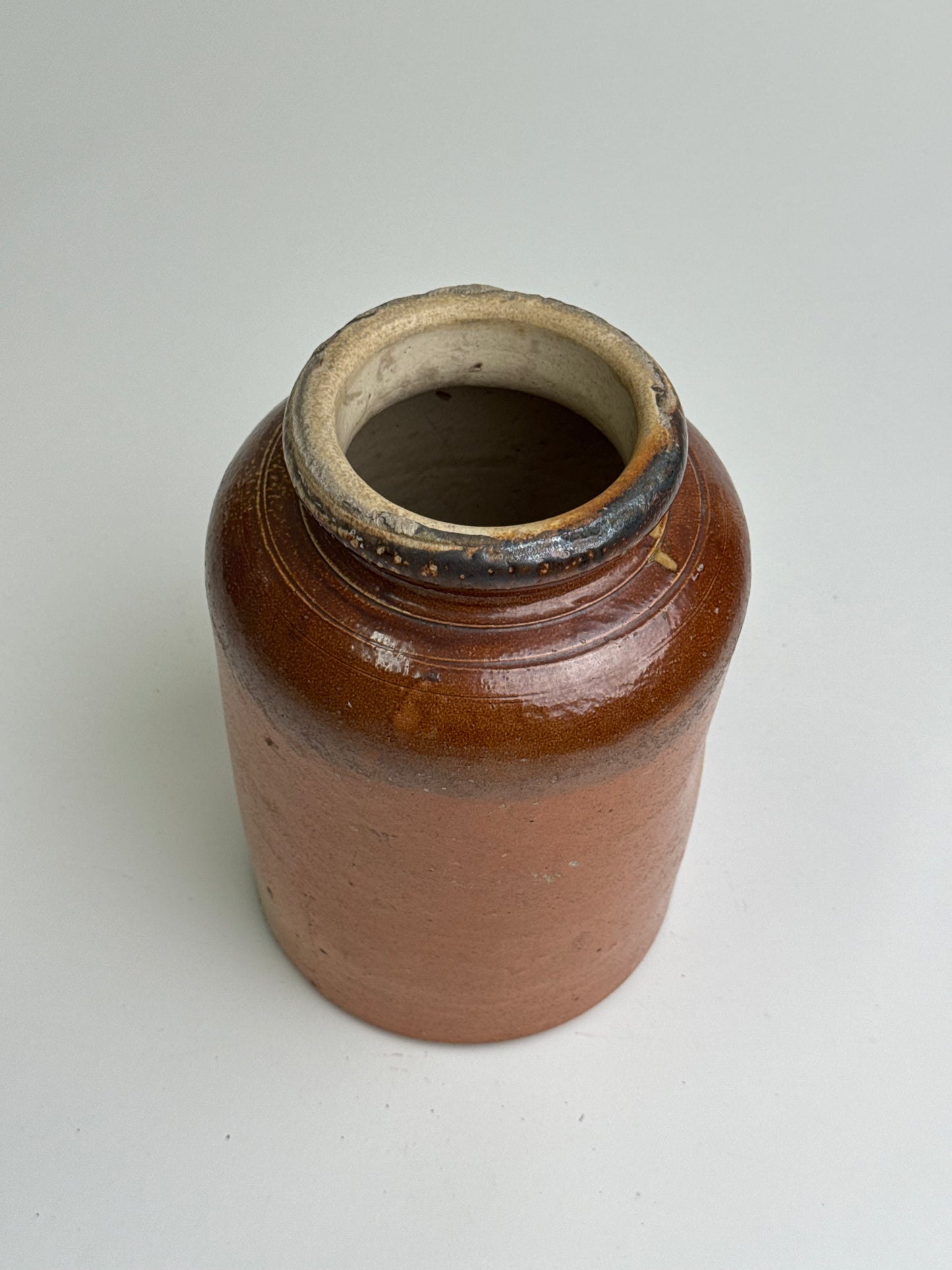 Large Vintage Stoneware Storage Jar