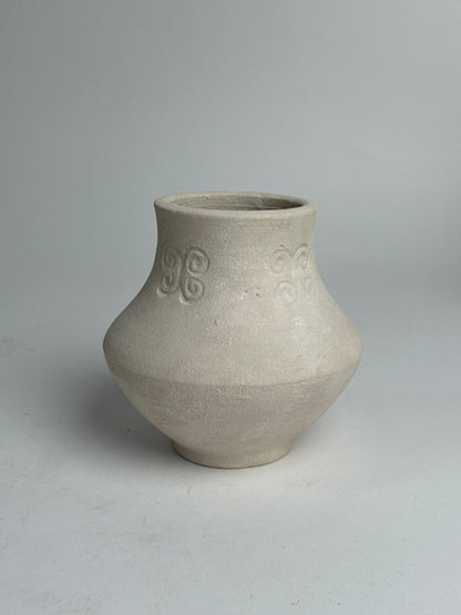 Up-Cycled | Angular Neutral Pattern Vase