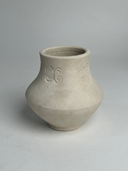 Up-Cycled | Angular Neutral Pattern Vase