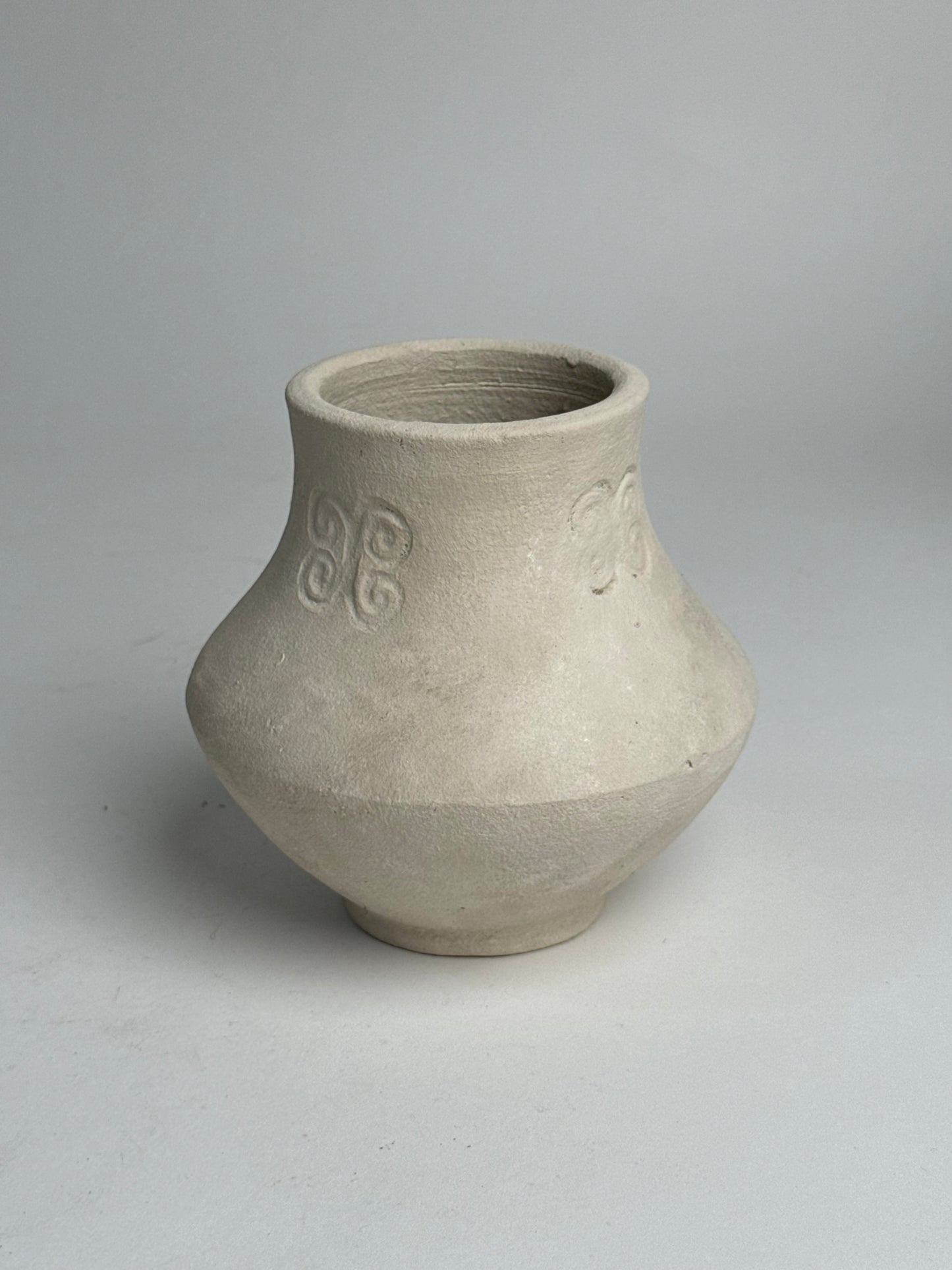 Up-Cycled | Angular Neutral Pattern Vase
