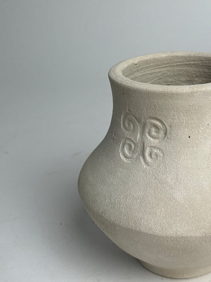 Up-Cycled | Angular Neutral Pattern Vase
