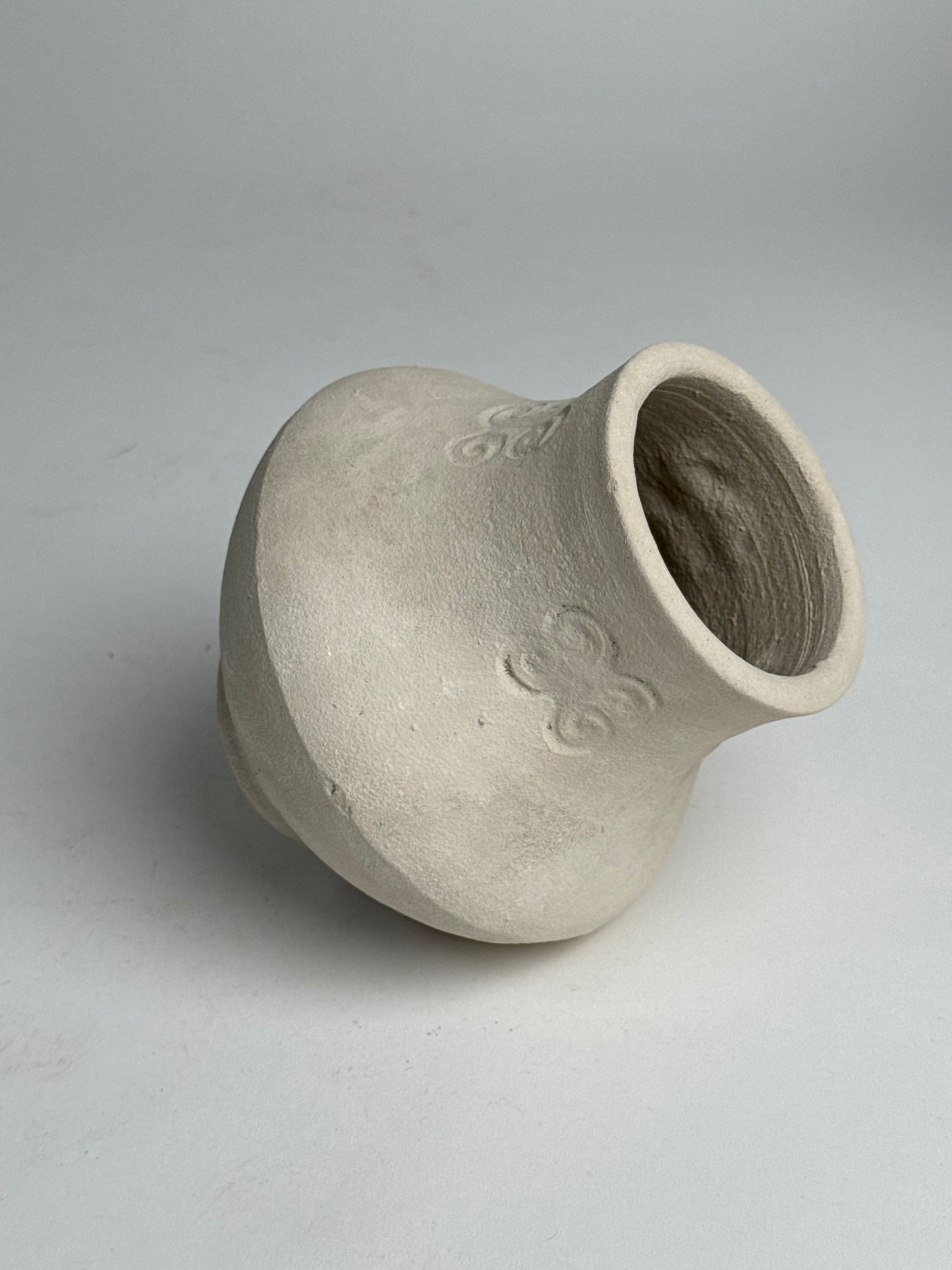 Up-Cycled | Angular Neutral Pattern Vase