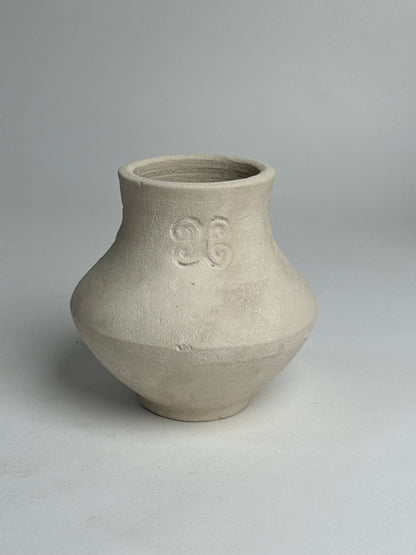 Up-Cycled | Angular Neutral Pattern Vase