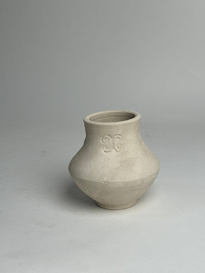 Up-Cycled | Angular Neutral Pattern Vase
