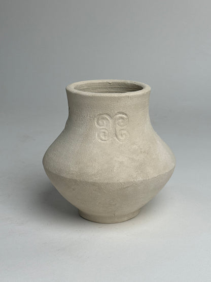 Up-Cycled | Angular Neutral Pattern Vase