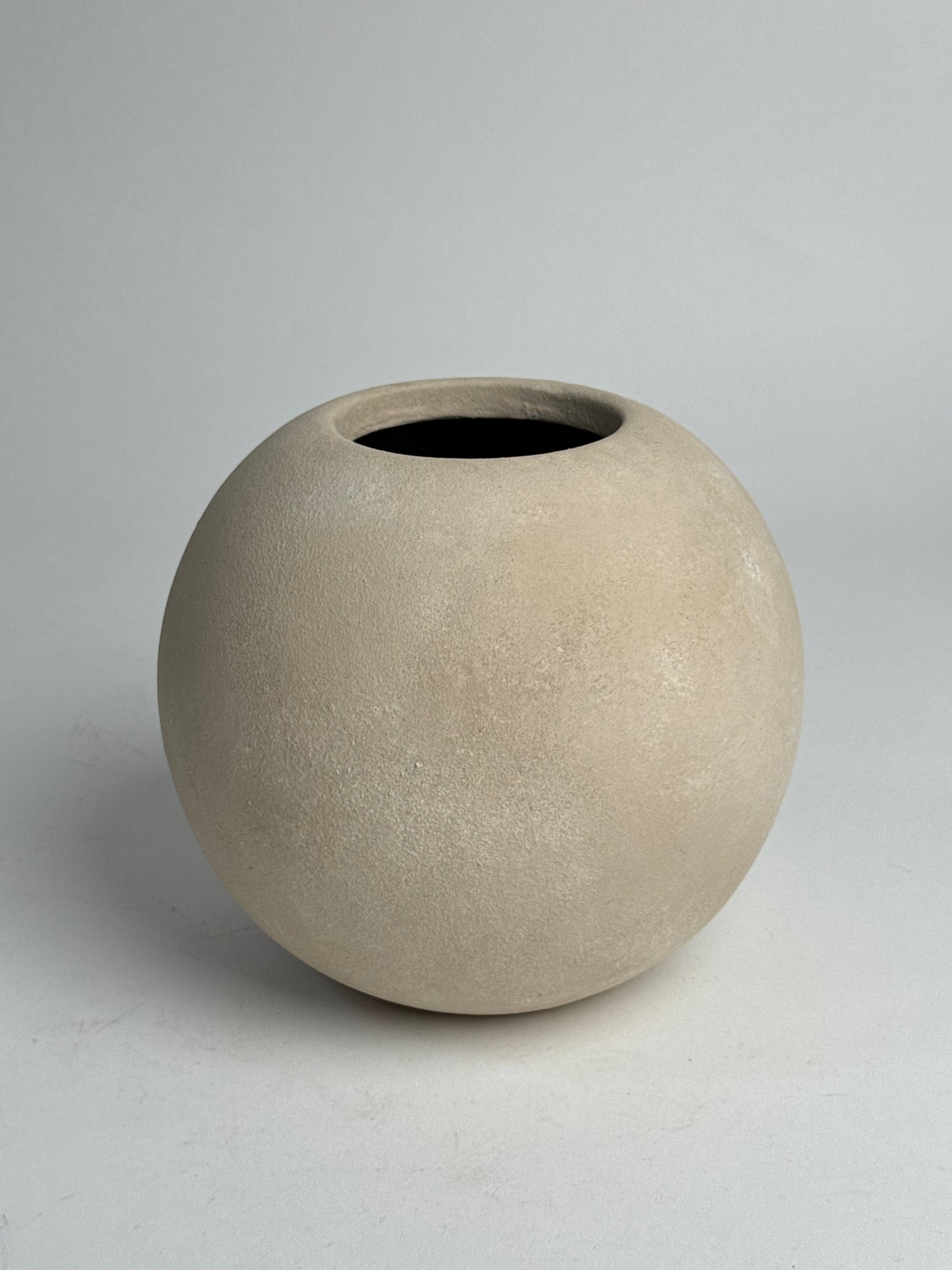 Up-Cycled | Smooth Neutral Beige Rounded Vase