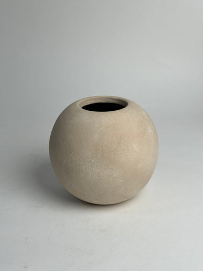 Up-Cycled | Smooth Neutral Beige Rounded Vase