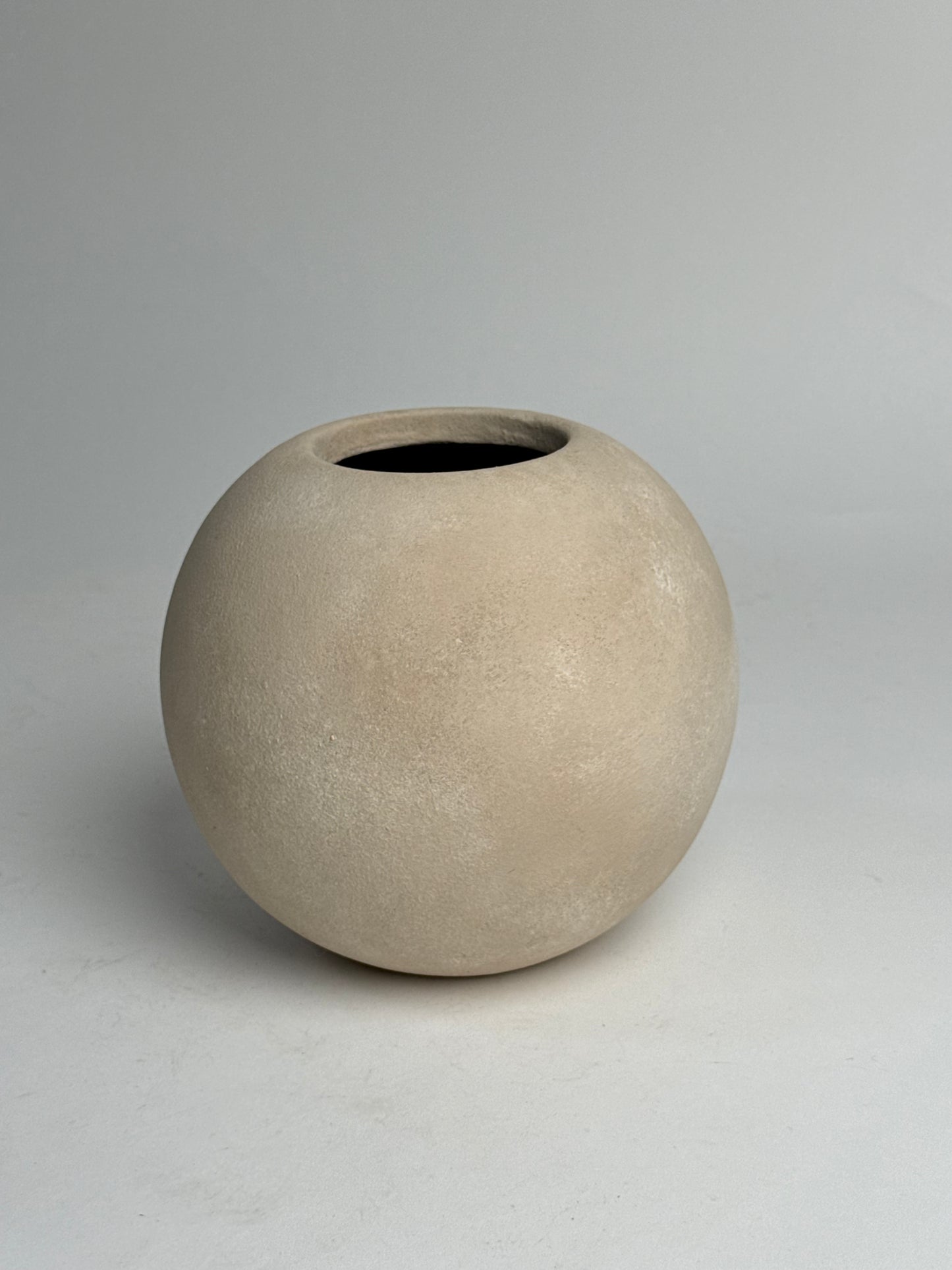 Up-Cycled | Smooth Neutral Beige Rounded Vase