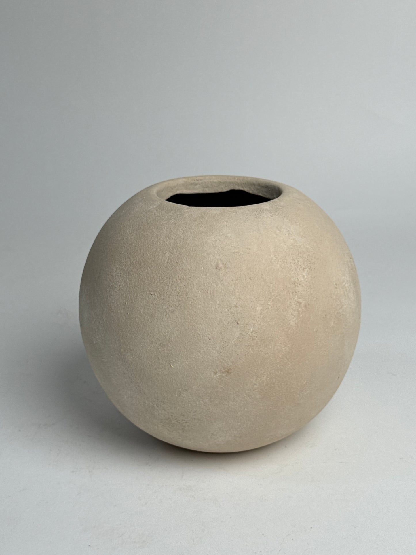 Up-Cycled | Smooth Neutral Beige Rounded Vase