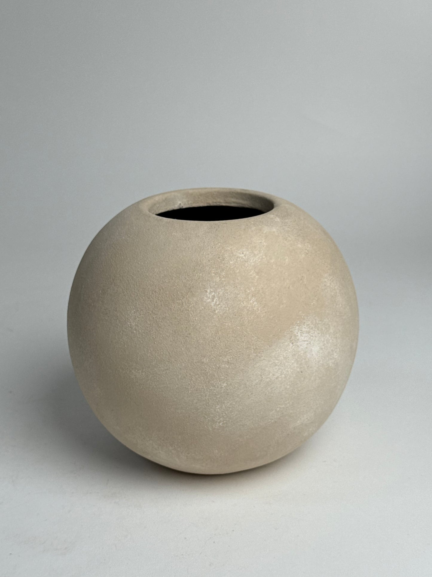 Up-Cycled | Smooth Neutral Beige Rounded Vase