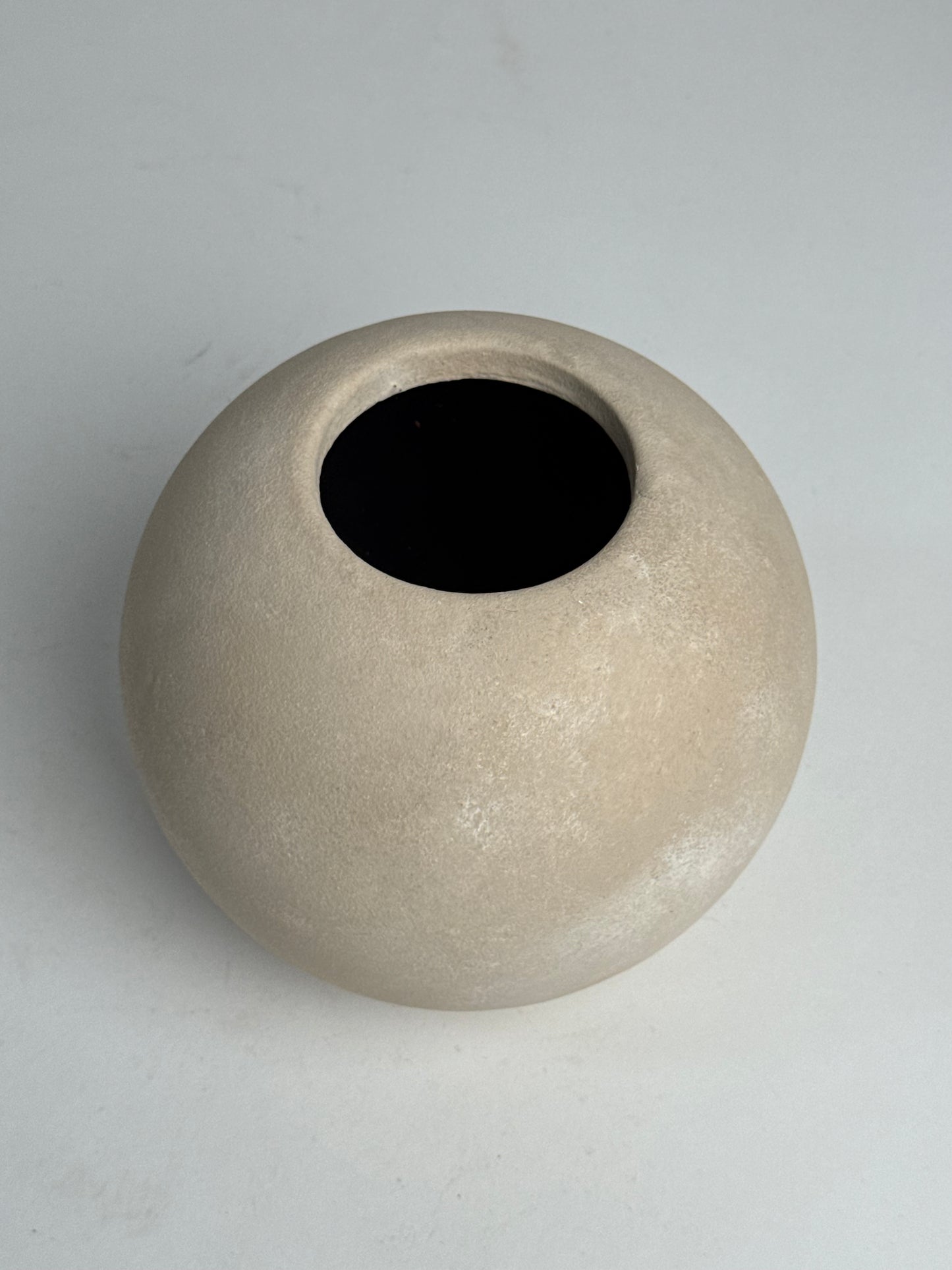 Up-Cycled | Smooth Neutral Beige Rounded Vase