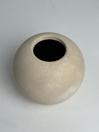 Up-Cycled | Smooth Neutral Beige Rounded Vase